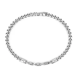 Fashion Zancan Soft Bracelet With Silver Beads And Stones. Bracelets