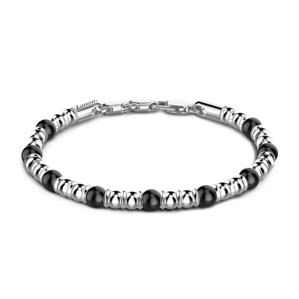 Sale Zancan Soft Bracelet With Silver Beads And Hard Natural Stones. Bracelets