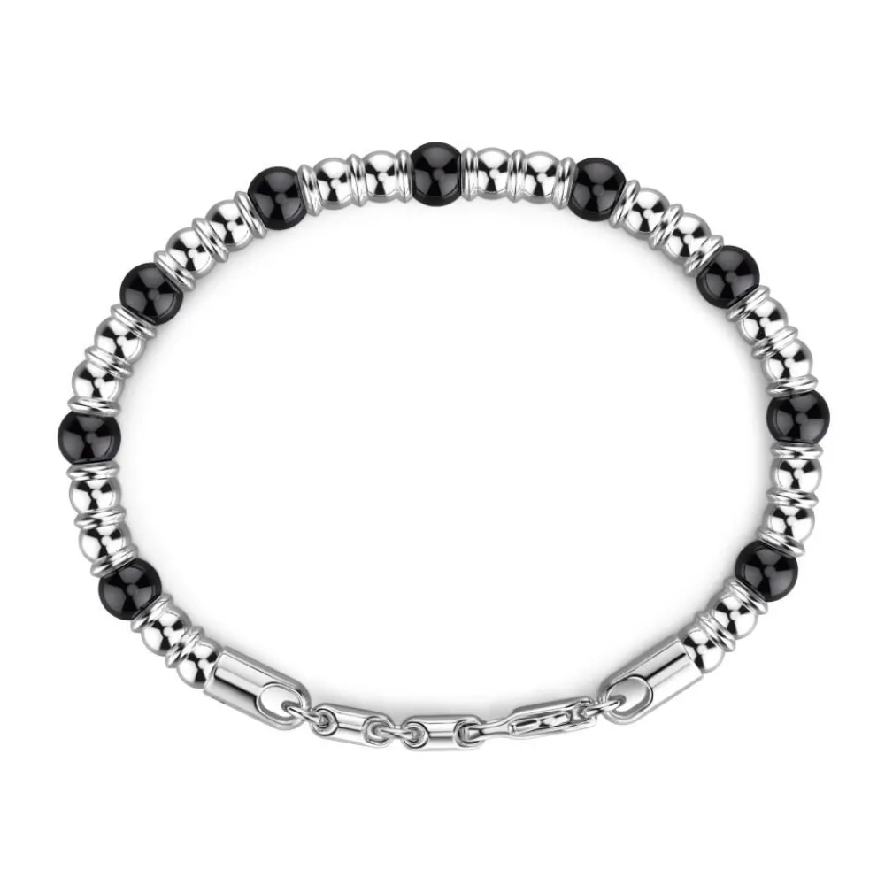 Sale Zancan Soft Bracelet With Silver Beads And Hard Natural Stones. Bracelets