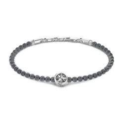 Flash Sale Zancan Soft Bracelet With Silver Beads With Wind Rose. Bracelets