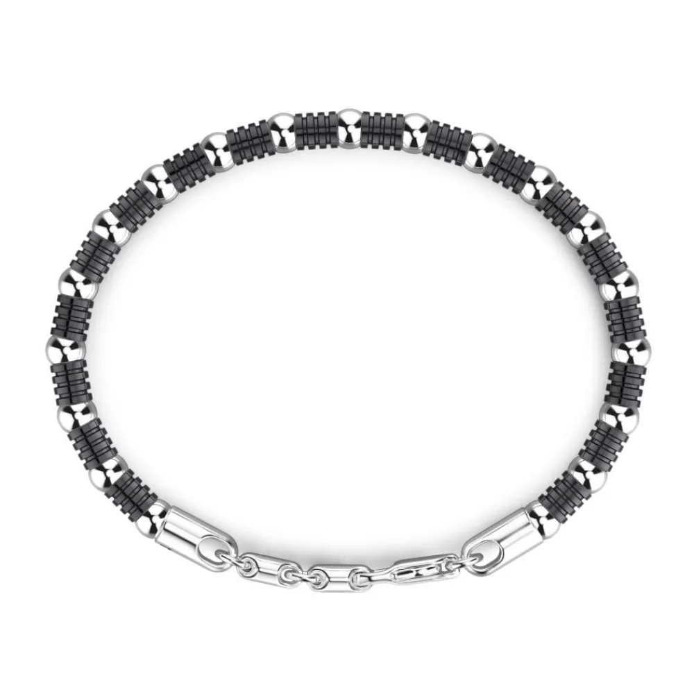 Flash Sale Zancan Soft Silver Beads And Tubular Element Bracelet. Bracelets