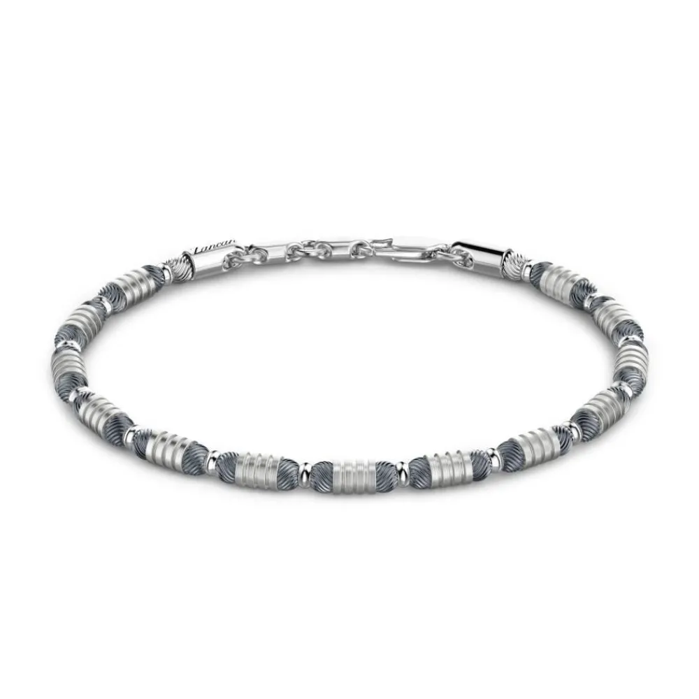 Sale Zancan Soft Silver Beads And Tubular Element Bracelet. Bracelets