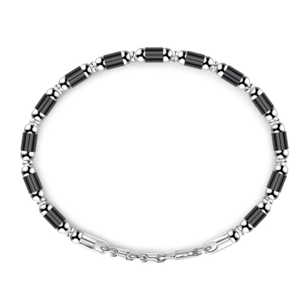 Flash Sale Zancan Soft Silver Beads And Tubular Element Bracelet. Bracelets