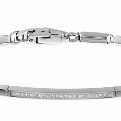 Outlet Zancan Steel Bracelet With White Stones. Bracelets