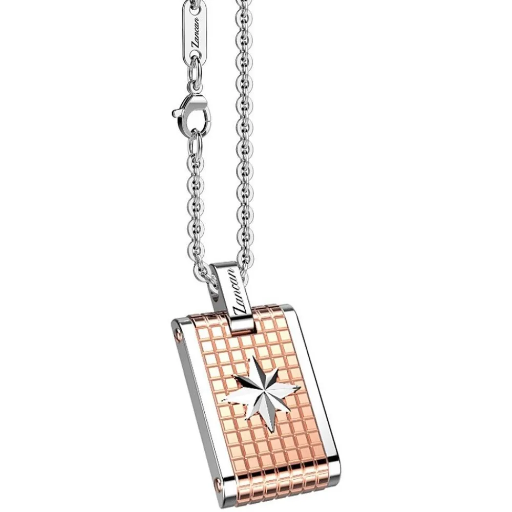 Online Zancan Steel Necklace With Tag And Wind Rose Colliers
