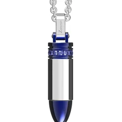 Fashion Zancan Steel Necklace With Bullet And Precious Stones Colliers