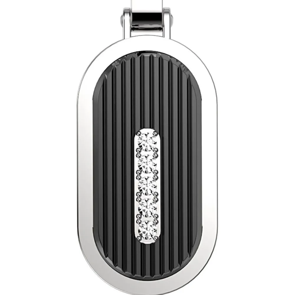 Cheap Zancan Steel Necklace With Tag And White Sapphire. Colliers