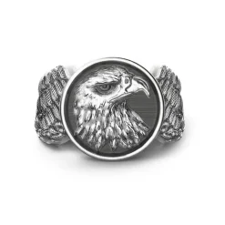 Best Zancan Vintage Finish Silver Eagle Ring. Bagues