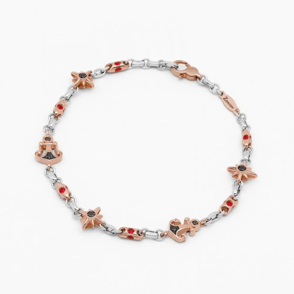 Sale Zancan White Gold Bracelet With Diamonds And Precious Stones. Bracelets