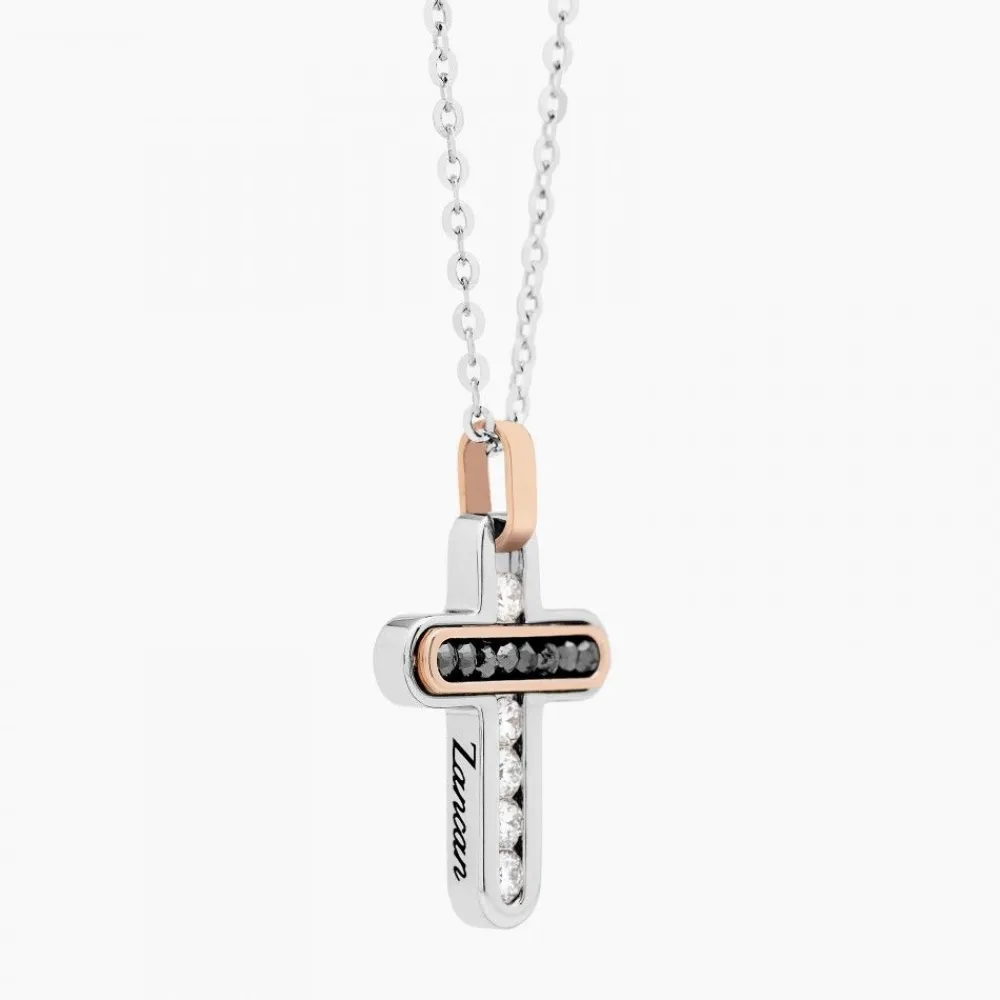 Sale Zancan White Gold Necklace With Cross And Diamonds. Colliers