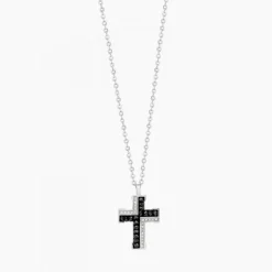 Online Zancan White Gold Necklace With Cross And Diamonds. Colliers