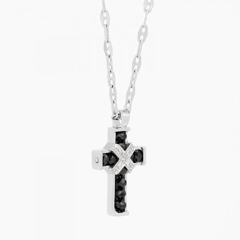 Outlet Zancan White Gold Necklace With Cross And Diamonds. Colliers