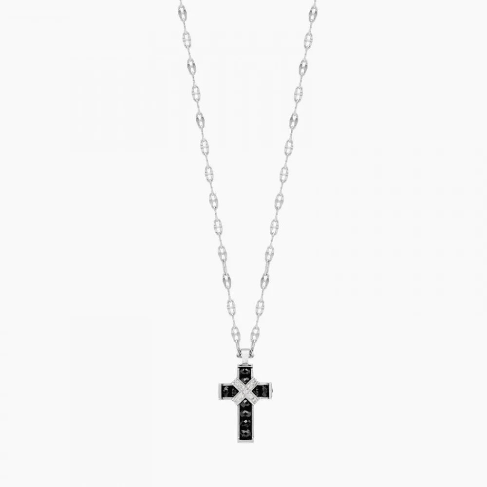 Outlet Zancan White Gold Necklace With Cross And Diamonds. Colliers