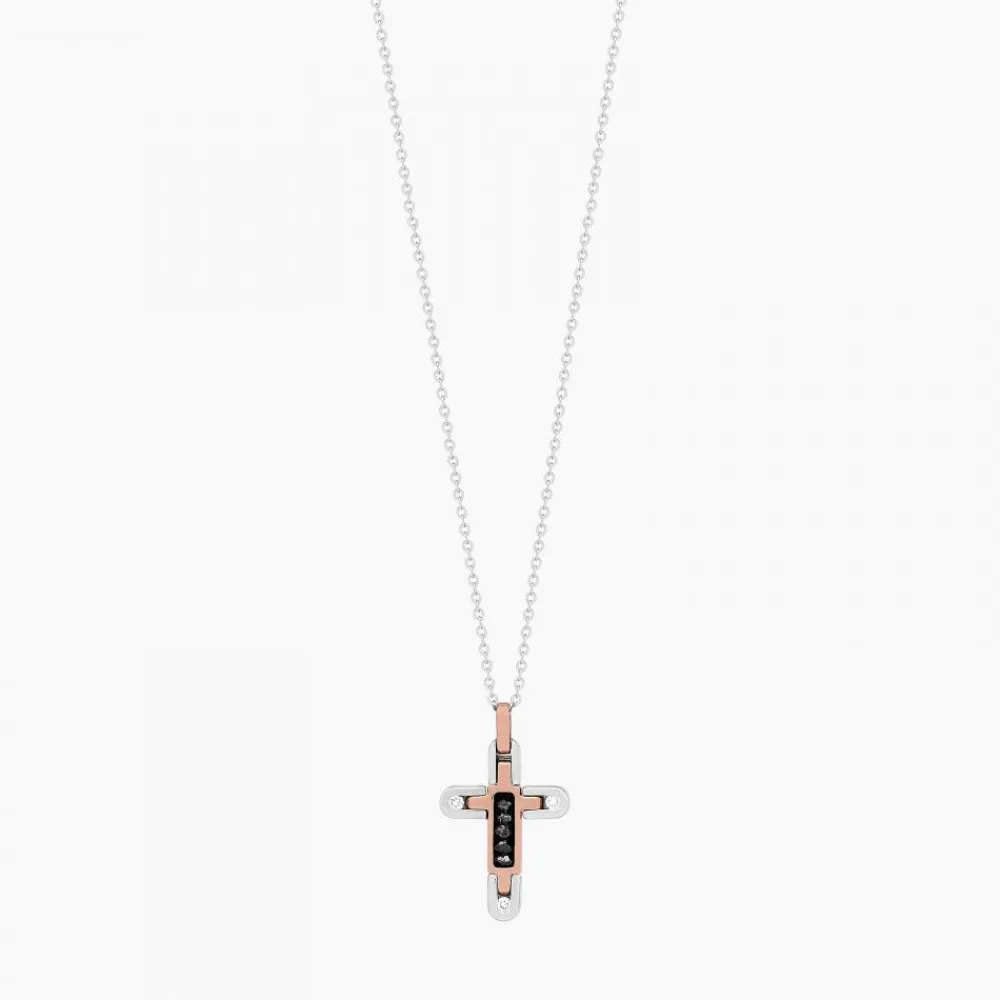 Flash Sale Zancan White Gold Necklace With Cross And Diamonds. Colliers