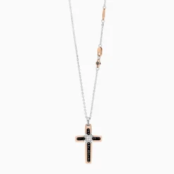 Hot Zancan White Gold Necklace With Cross And Diamonds. Colliers