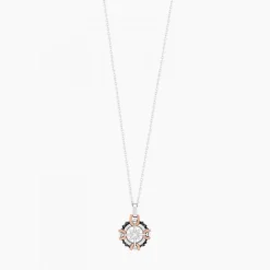 New Zancan White Gold Necklace With Iconic Wind Rose. Colliers