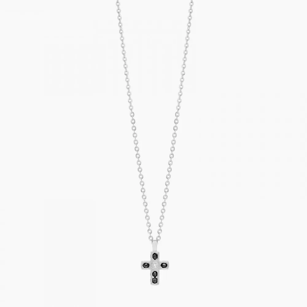 Hot Zancan White Gold Necklace With Cross And Diamonds. Colliers