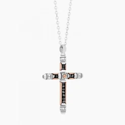 Hot Zancan White Gold Necklace With Cross And Diamonds. Colliers