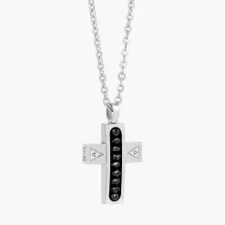 Discount Zancan White Gold Necklace With Cross And Diamonds. Colliers
