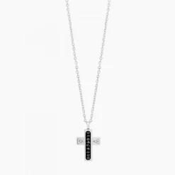 Discount Zancan White Gold Necklace With Cross And Diamonds. Colliers